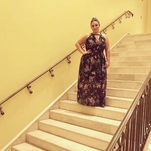 Tropical High Neck Maxi